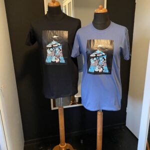 Black/zwart shirt Circus Tent in blue