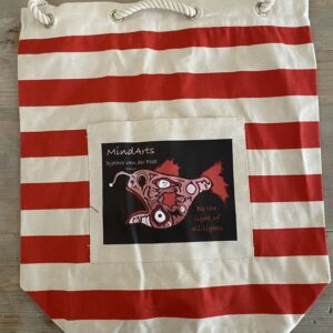 Red/rood Striped Beach Bag red deep sea fish