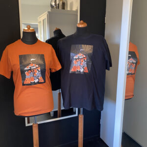 Black/zwart shirt Orange/oranje Circus Tent print