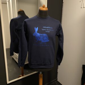 Blue Sweatshirt What happened Super Metallic Blue Print