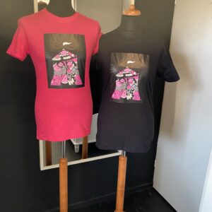 Black/zwart shirt Circus Tent pink/roze