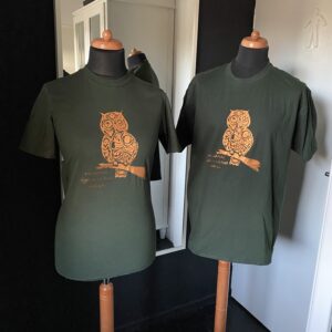 Green/groen shirt Super bronze Owl