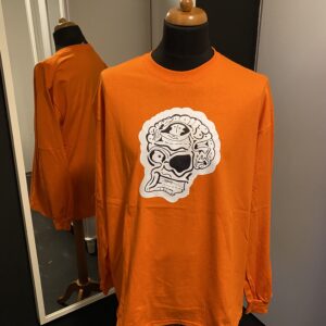 Orange Brainy Skull