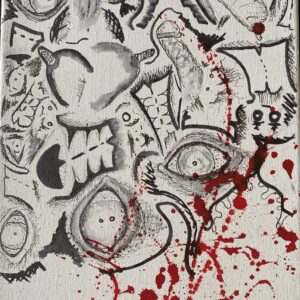 Bloody Red Boobs Art