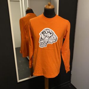 Orange Skeleton Skull