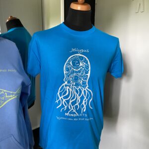 Blue aqua shirt Jellypus Pearl print