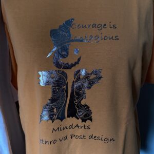 Light Orange/ oranje Courage is Contagious shirt