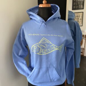 Blue/blauw hooded Lime wondrous scales sweatshirt