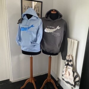 Blue,Grey,Green Cat-fish Hoodie